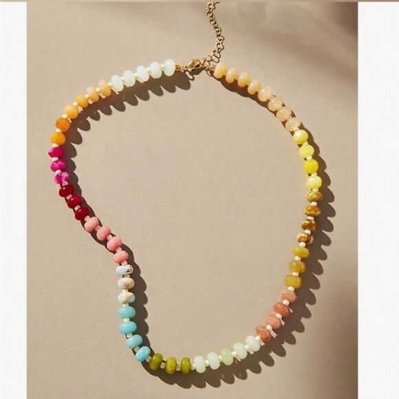 Anthropologie Jewelry - Bohemian rainbow necklace #1195